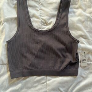 NWT PacSun Gray Seamless Scoop Tank Top